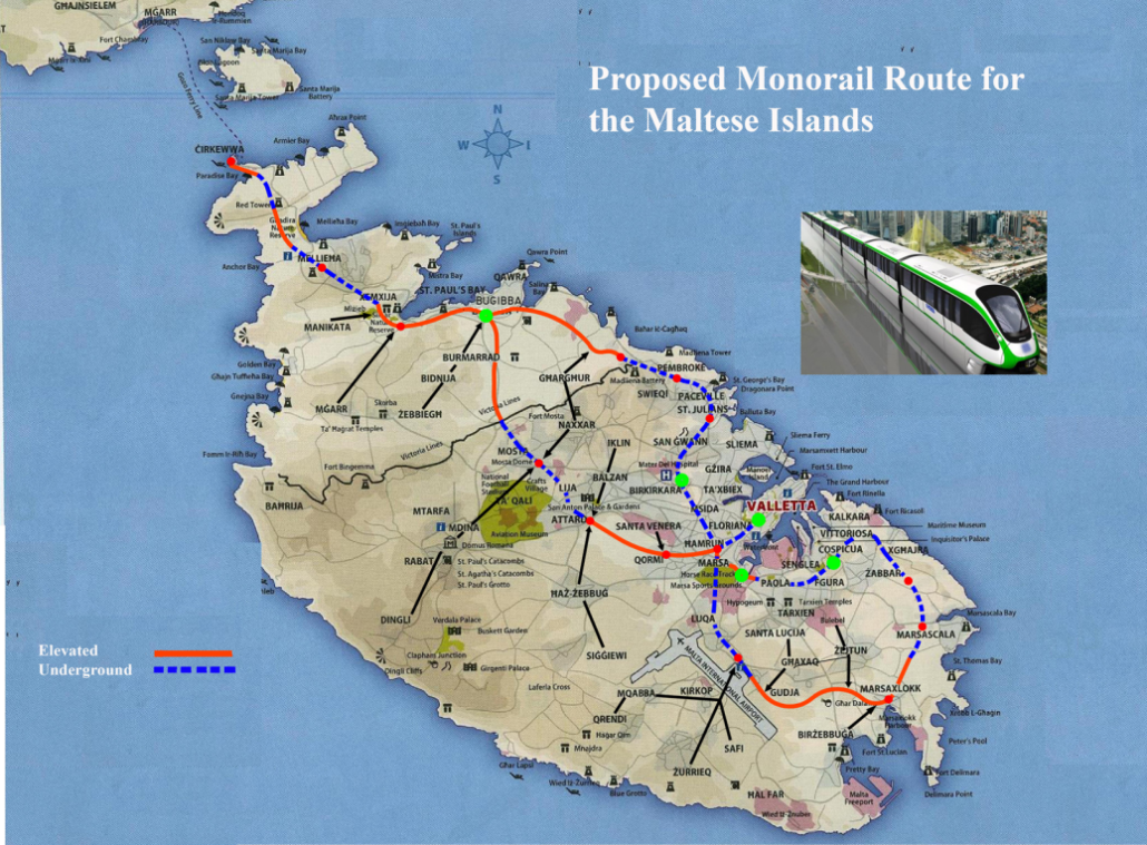 Improving our Mobility with a Monorail System